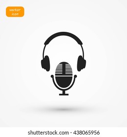  earphone and microphone icon