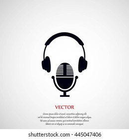  earphone and microphone icon