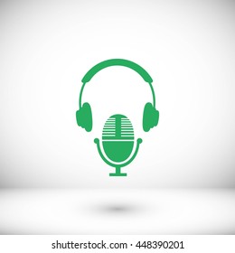  earphone and microphone icon
