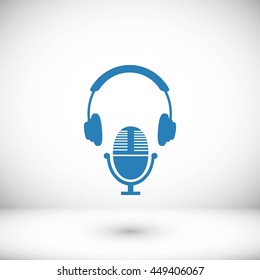  earphone and microphone icon