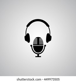  earphone and microphone icon