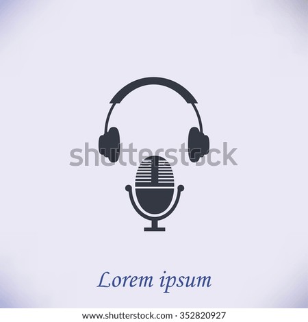  earphone and microphone icon