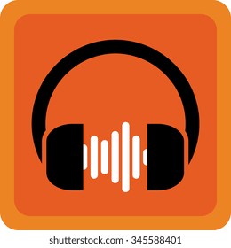 Earphone music icon