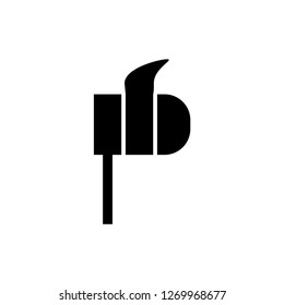 Earphone simple sign