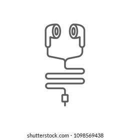 Earphone thin icon vector