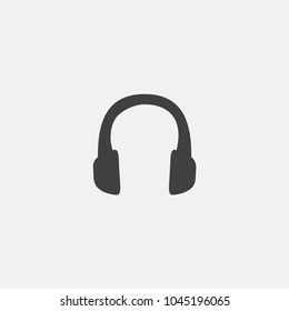 earphone vector flat icon