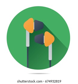 earphone vector flat icon