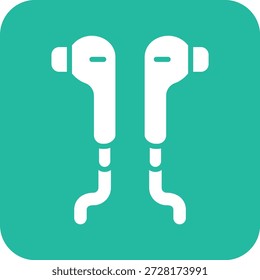 Design-Illustration für Ohrhörer-Vektorsymbol