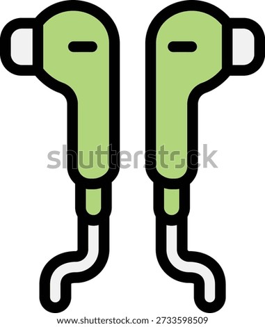 Earphone Vector Icon Design Illustration