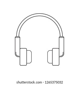 Earphone vector icon, Headphones vector icon