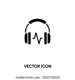 Earphone vector icon. Modern, simple flat vector illustration for website or mobile app.Audio book symbol, logo illustration. Pixel perfect vector graphics	