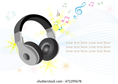 earphone , Vector illustration.