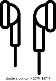 earphone vector illustration isolated on a transparent background. stroke vector icons for concept or web graphics.