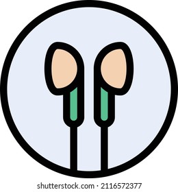 Ilustración de Earphone Vector en un fondo transparente.Símbolos de calidad superior.Icono vectorial de trazo para el diseño de concepto y gráfico.