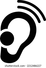 ilustración del vector auricular en un fondo transparente. Símbolos de calidad superior. Iconos vectoriales de glifos para diseño de conceptos y gráficos. 
