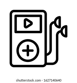 earphone vector thin line icon 