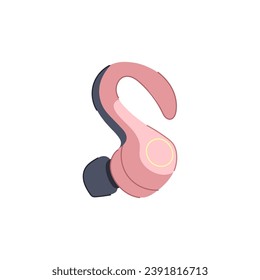 earphone wireless earphones cartoon. phone young, ear smartphone, caucasian communication earphone wireless earphones sign. isolated symbol vector illustration
