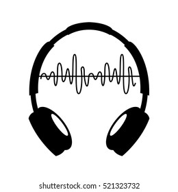 earphones audio device icon vector illustration design