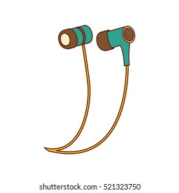 earphones audio device icon vector illustration design