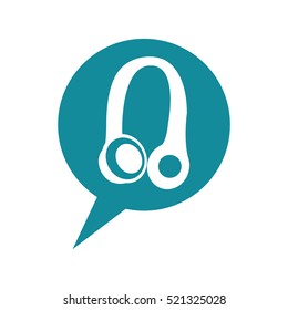 earphones audio device icon vector illustration design