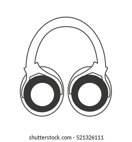 earphones audio device icon vector illustration design