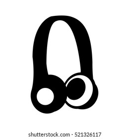 earphones audio device icon vector illustration design