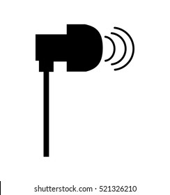 earphones audio device icon vector illustration design