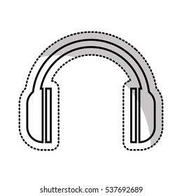earphones audio device icon vector illustration design