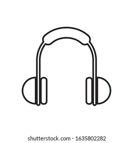 earphones audio device isolated icon vector illustration design