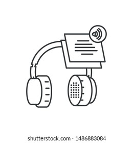 earphones audio device technology vector ilustration