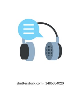 earphones audio device technology vector ilustration