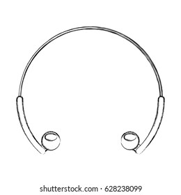 earphones audio isolated icon