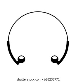 earphones audio isolated icon