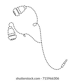 earphones audio isolated icon