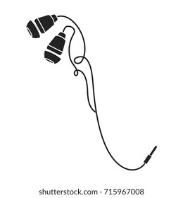earphones audio isolated icon