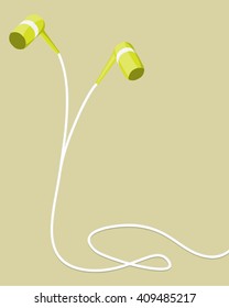 earphones with a cable twisting