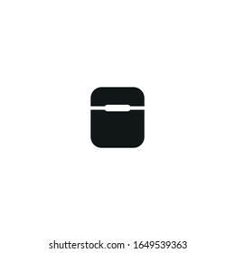 earphones case vector icon on white background