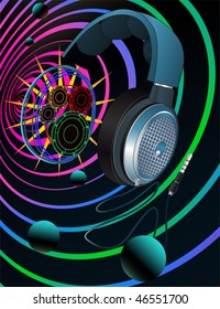 Earphones and dynamics on an abstract background