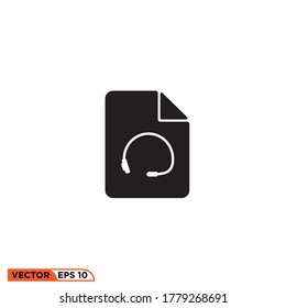 Earphones file icon design Vektorgrafik-Design 