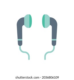 earphones icon of color style design vector template