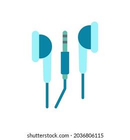 earphones icon of color style design vector template