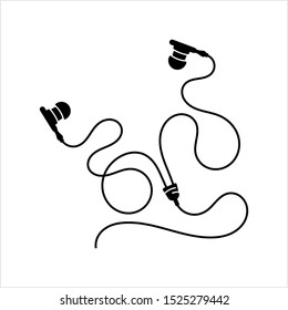 Earphones Icon, Ear Phones Icon Vector Art Illustration