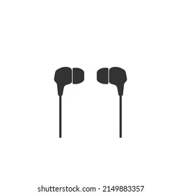 Earphones Symbol, flaches Vektorsymbol
