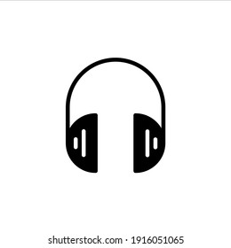 Earphones icon in glyph style. Icons for online learning and home study.