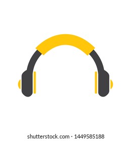 earphones icon logo illustration vector design