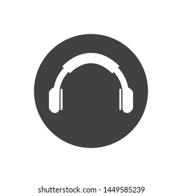 earphones icon logo illustration vector design