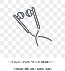 Earphones icon. Trendy flat vector Earphones icon on transparent background from Electronic devices collection. High quality filled Earphones symbol use for web and mobile