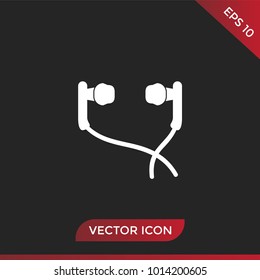 Earphones icon vector
