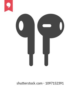 earphones icon vector