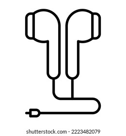 Earphones icon vector image. Can also be used for web apps, mobile apps and print media.